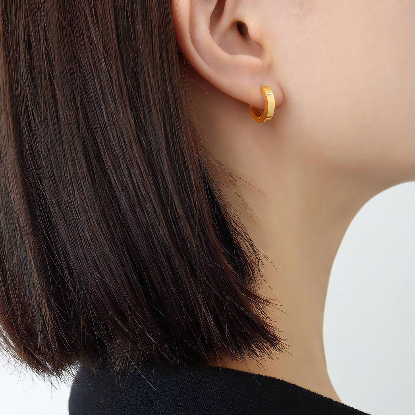 Grace 18K AAA gold plated hoop earrings