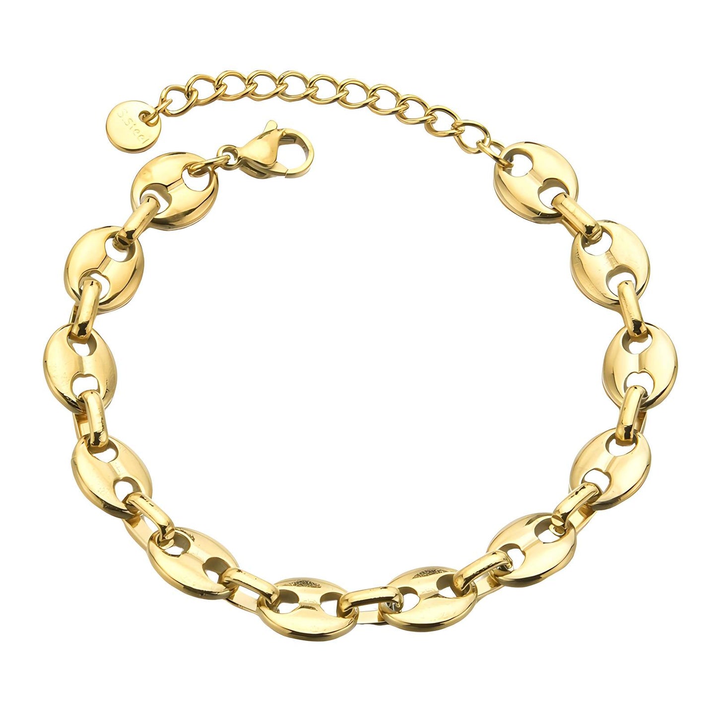 Darcie 18K AAA gold plated unique chain bracelet
