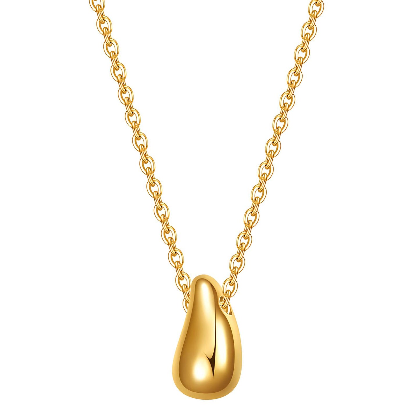 Ida 18K AAA Gold plated chain with irregular shaped charm
