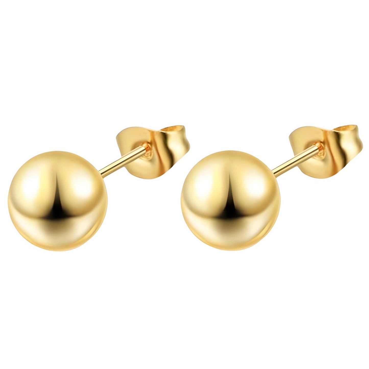 Etta 18K AAA gold plated ball stud earrings
