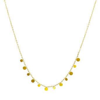 Claire is a 18k AAA gold plated disc necklace