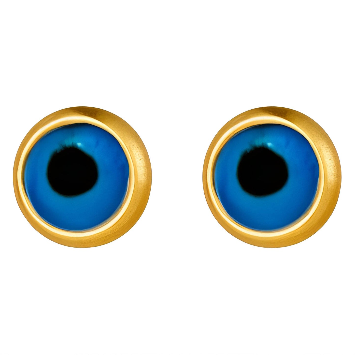 Imogen stud Evil eye stud design earrings in 18k AAA gold plated
