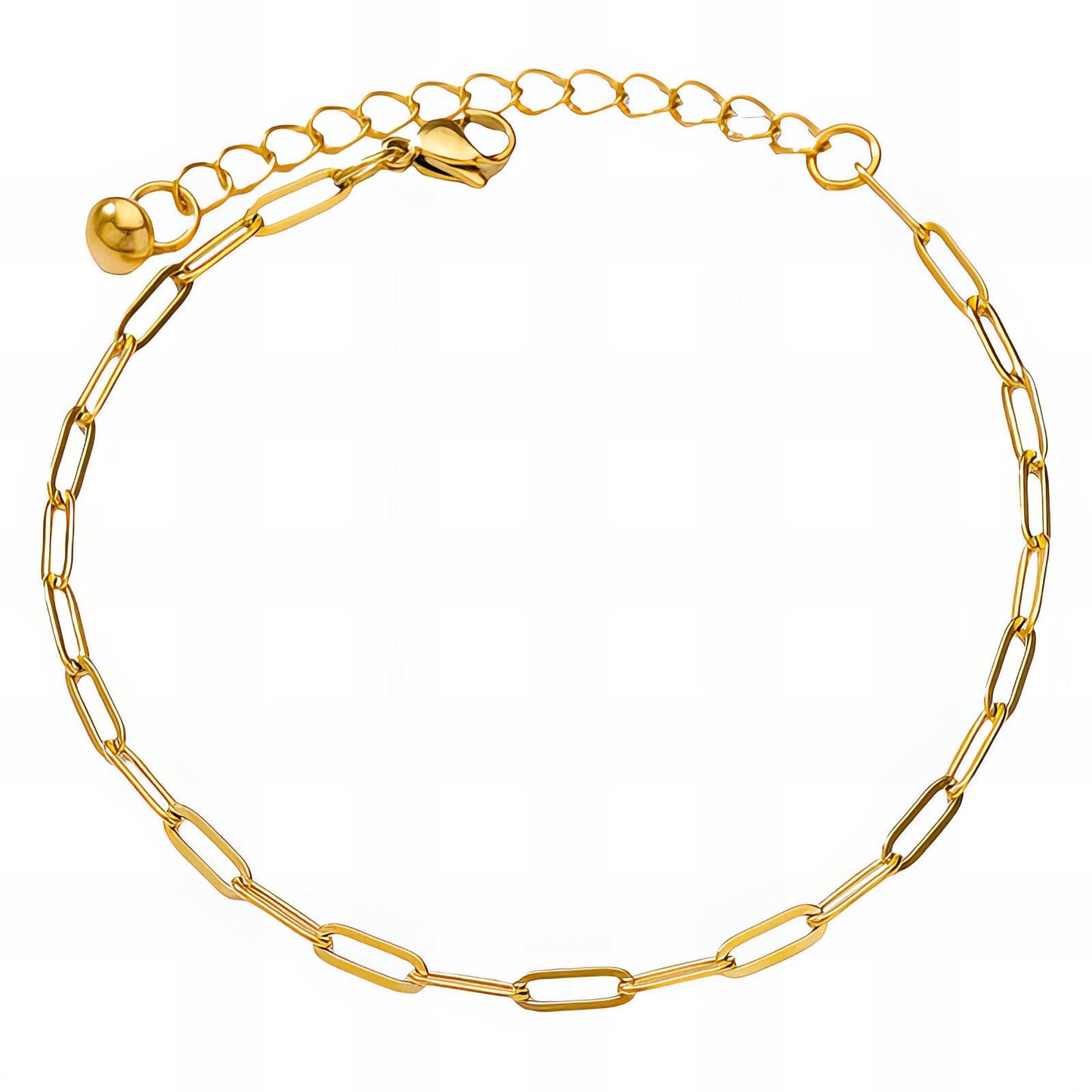 June is a 18k AAA gold plated chain anklet