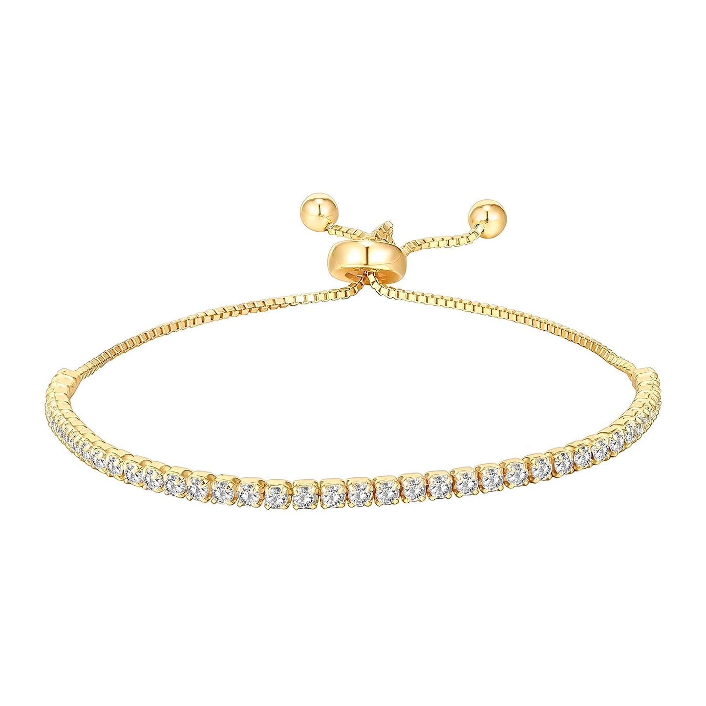 Rylee 18k gold plated tennis bracelet small zircon gems