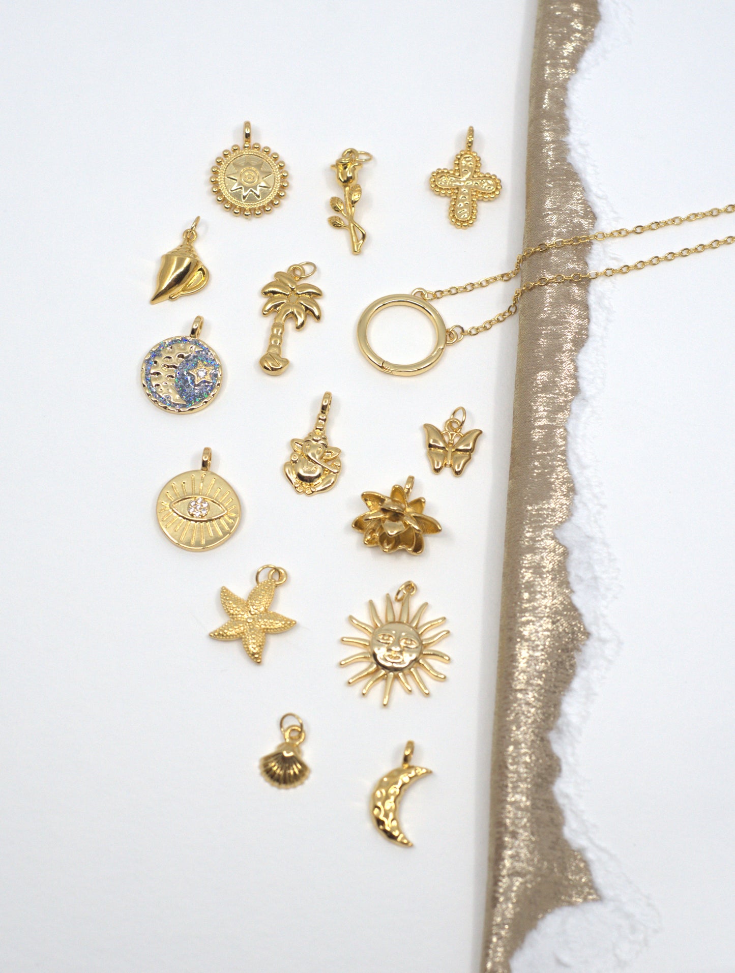 Kristy Gold Charm Necklace