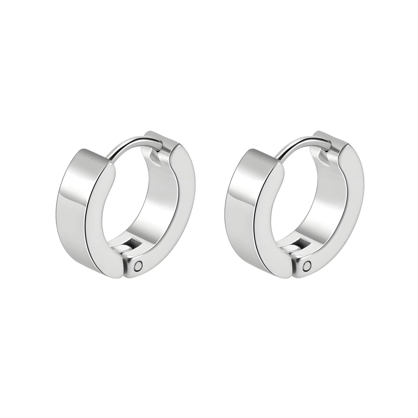 Grace small silver hoop earring