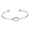 Betsy Knot style bangle in stainless steel silver