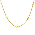 Flora  18k Gold plated single chain with bead balls attached