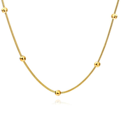 Flora  18k Gold plated single chain with bead balls attached