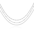 Uma silver three tier necklace with three different style necklaces