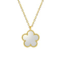 Daisy White flower 18k gold plated necklace