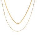 Elodie two tier 18K gold plated necklace with added ball beads