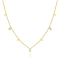 Aurora 18k plated gold necklace with zircon charms