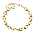 Darcie 18K AAA gold plated unique chain bracelet