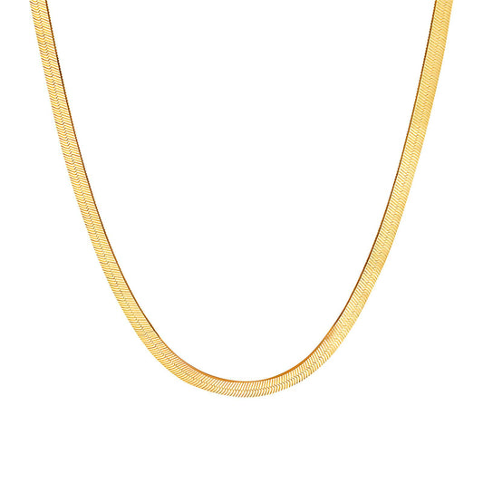 Dorothy 18K AAA plated gold snake chain necklace