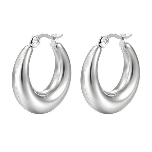 Elsie silver horse-shaped hoop earrings that makes you stand out from the crowd
