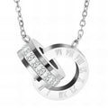 Valentina two-ring necklace with zircons for added sparkle
