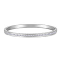 Sophia  stainless steel silver bangle with added sparkle of zircons