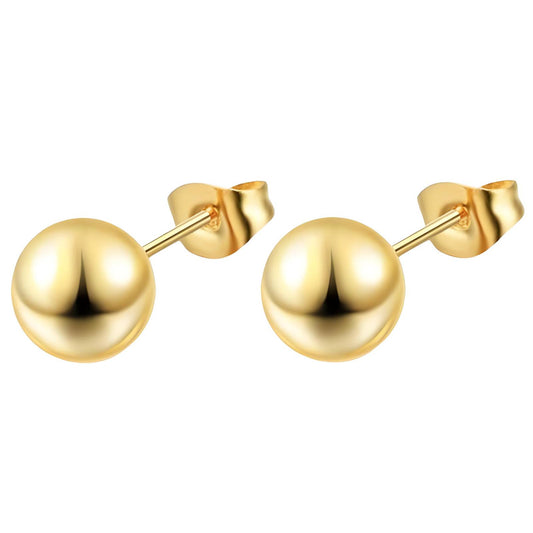 Etta 18K AAA gold plated ball stud earrings