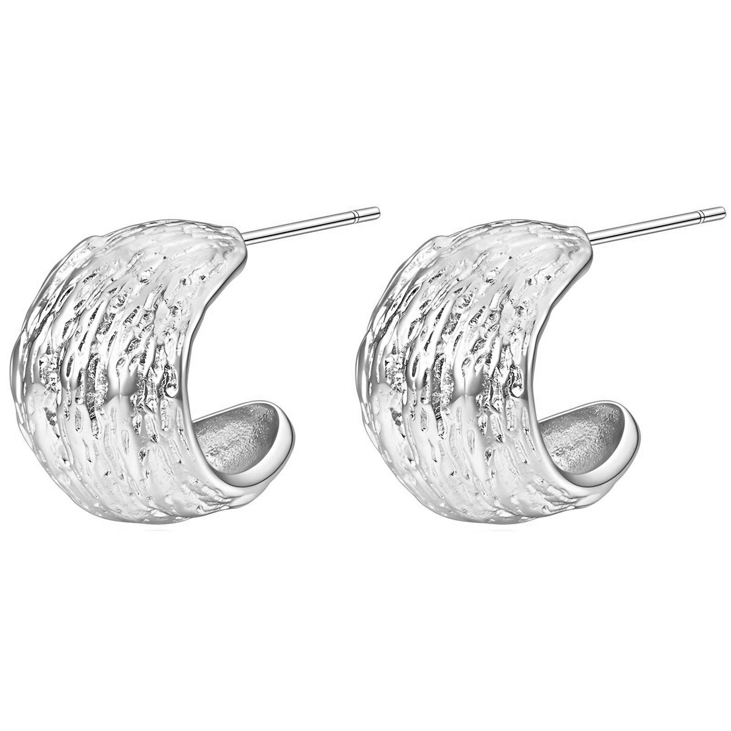 Evie is a curl design earring in stainless steel