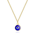 Ellis is a 18k AAA  gold plated evil eye charmed necklace