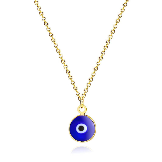 Ellis is a 18k AAA  gold plated evil eye charmed necklace