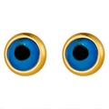 Imogen stud Evil eye stud design earrings in 18k AAA gold plated