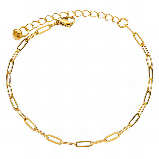 June is a 18k AAA gold plated chain anklet