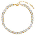 Rylee 18k AAA gold plated tennis bracelet large zircon gem