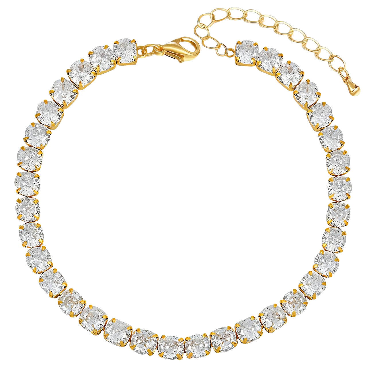 Rylee 18k AAA gold plated tennis bracelet large zircon gem