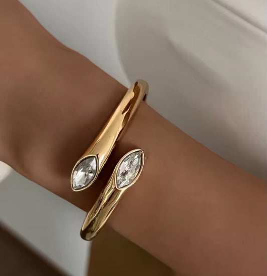Denise Gold chunky cuff bangle