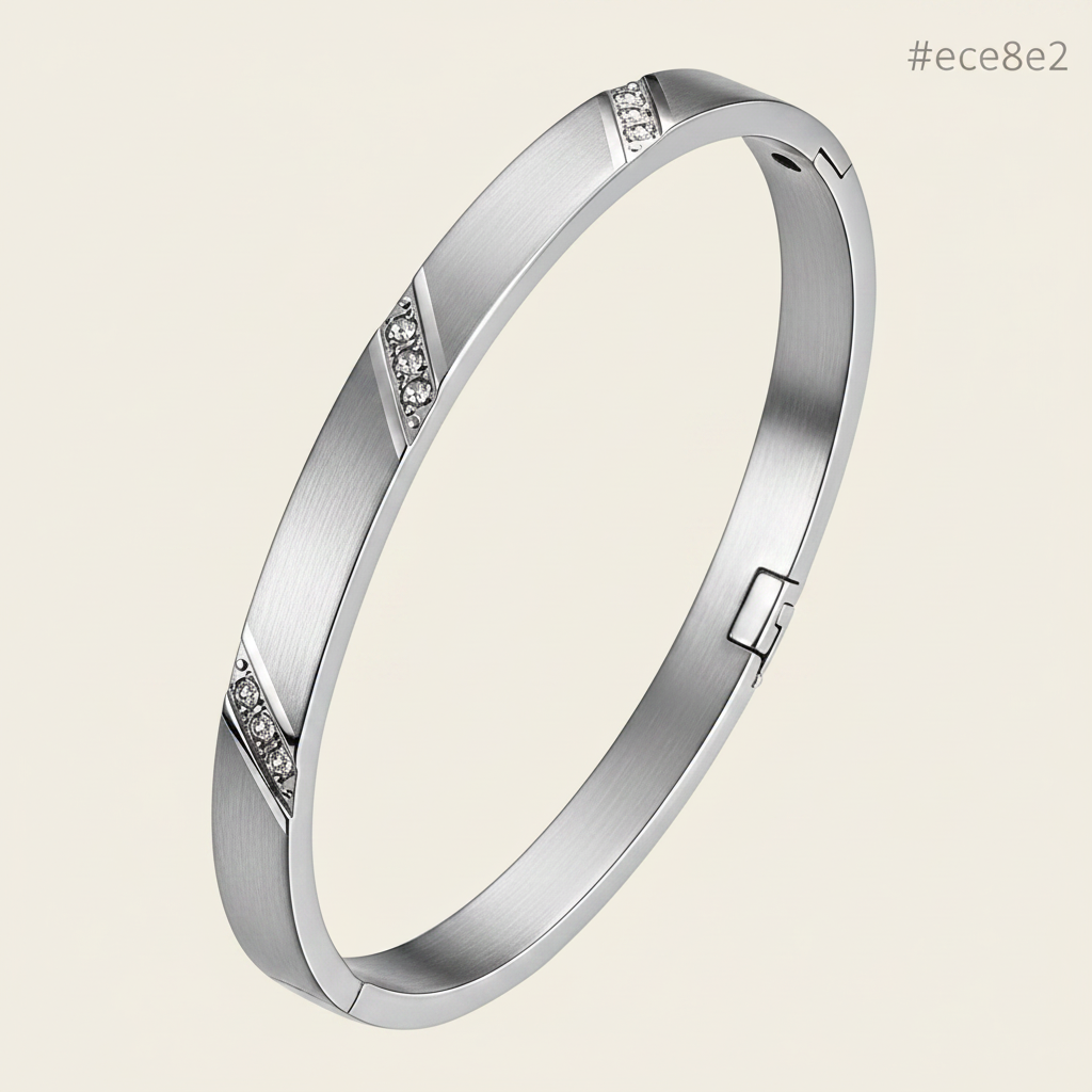Bella Bangle with #ece8e2 background