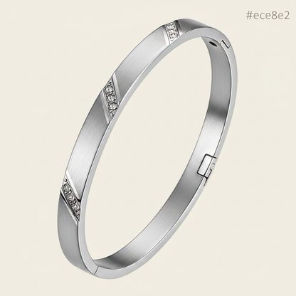 Bella Bangle with #ece8e2 background
