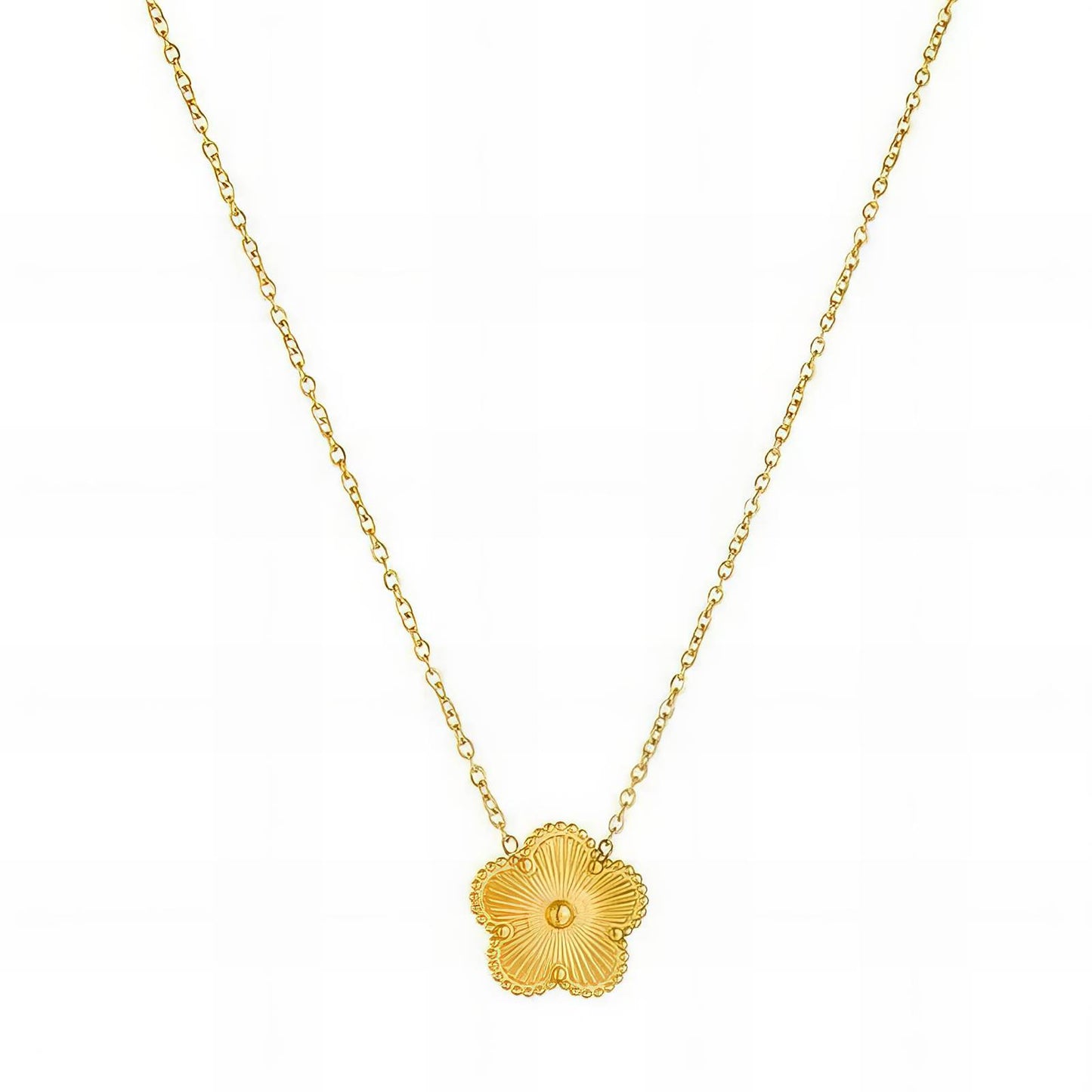 Daisy is 18k gold plated floral necklace