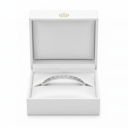 Maddison Bangle in white gift box with gold crown