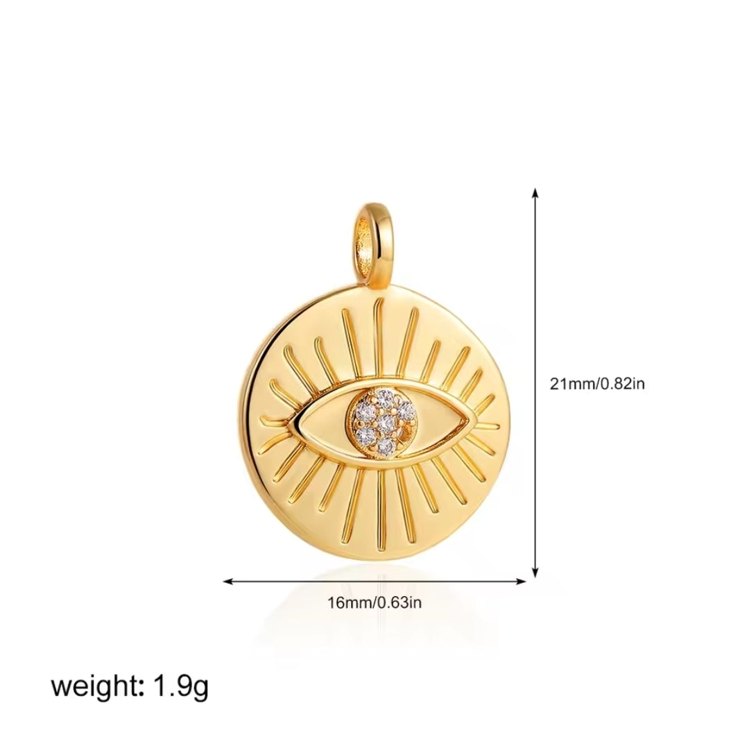Evil Eye Disc Charm