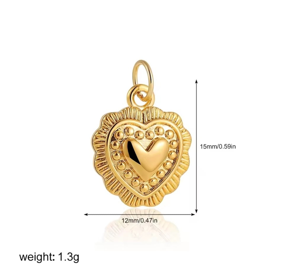 Heart Disc Charm